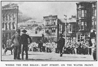 East Street, San Francisco, where the fire began during the 1906 earthquake, 1906 by American Photographer